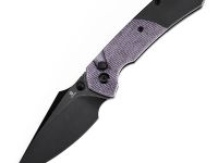 Складной нож Tenable Fenrir, сталь 14C28N, рукоять фиолетовая микарта/алюминий