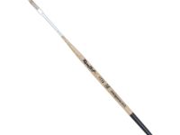 Кисть синтетика имитация мангуста №4 шлейф Roubloff "1TT4" ручка короткая, пестрая, белая обойма