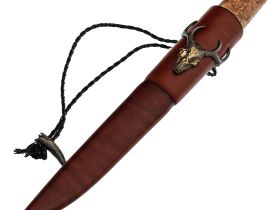 Нож Финка Том, сталь M390, рукоять карельская береза