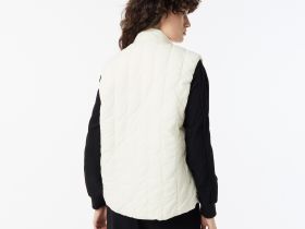 Женский стёганый жилет Lacoste на молнии с открытыми карманами