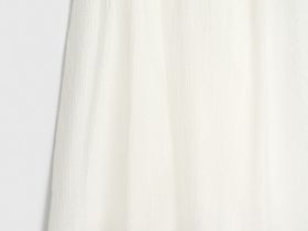 Двуслойная юбка с полупрозрачным подолом, Белый