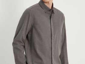 Рубашка из тенселя полуприлегающего силуэта