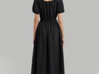 Платье миди с эластичным поясом