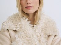 Дублёнка из искусственной замши и меха, Бежевый