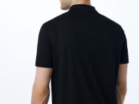Поло из технологичной ткани с молнией, Черный