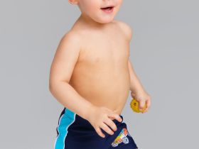 Плавки-шорты детские трикотажные для мальчиков, средней длины