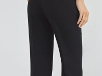 Расклёшенные брюки с ремнём, Черный