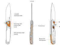 Складной нож Ruike P875-SZ, сталь 14C28N