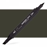 Маркер спиртовой Сонет "TWIN Brush" Черно-оливковый