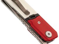 Складной нож Maxace Capsule-2, сталь 10CR15COMOV, рукоять G10, красный/белый