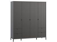 Распашной шкаф Трейвис 4-181x205 Графитовый