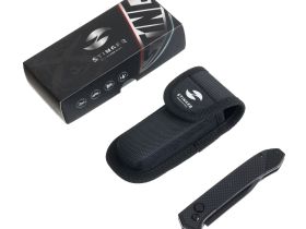 Нож складной Stinger 115 мм, сталь 8Cr14MoV, рукоять сталь/G10, черный