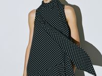 Шифоновое принтованное платье, Черный