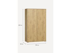 Распашной шкаф Стелла 2-120x220 Дуб Золотистый