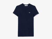 Женская хлопковая футболка Lacoste свободного кроя