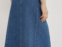 Джинсовая макси-юбка, Синий