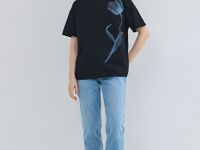 Футболка с цветочным принтом, Черный