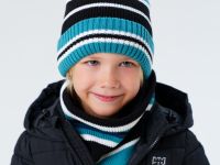 Комплект трикотажный для мальчиков: шапка, снуд