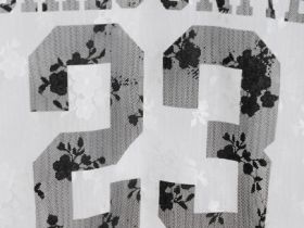 Футболка из кружева с принтом для девочек, Белый