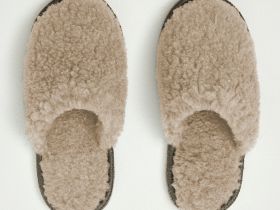 Тапочки шерстяные бежевые