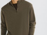 Джемпер из пряжи с шерстью, Коричневый