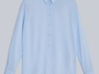 Блузка свободного кроя с отложным воротником