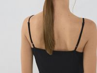 Сарафан мини со льном, Черный