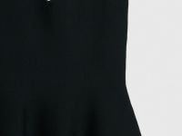 Топ на бретелях с баской, Черный