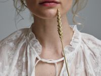 Мини-платье А-силуэта из лиоцелла с вышивкой, Белый