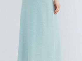 Вязаная юбка А-силуэта, Зеленый