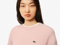 Женский шерстяной свитер Lacoste с круглым вырезом