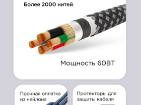Кабель VLP Diamond Cable USB-C / USB-C 1,2 м Белый