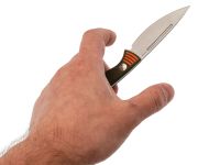 Туристический нож Kizer Evenki 1, сталь AEB-L, рукоять Orange/Green G10