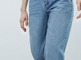 Укороченные прямые джинсы Straight, Голубой