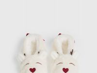 Мягкие тапочки с оленями, Белый