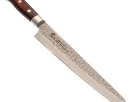 Нож кухонный поварской 240 мм, Sakai Takayuki, сталь VG-10 Damascus, рукоять дерево пакка