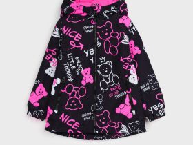 Куртка текстильная с полиуретановым покрытием для девочек (ветровка)