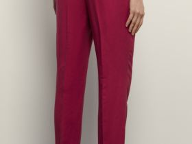 Брюки зауженного кроя с добавлением льна