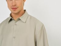 Рубашка с коротким рукавом, Бежевый