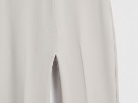 Прямые брюки с эластичным поясом, Бежевый