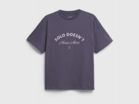 Футболка оверсайз с принтом, Серый