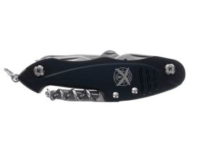 Нож перочинный Stinger 96 мм, 15 функций, черный, в блистере