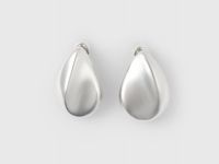 Серьги с эффектом мятого металла, Серебряный