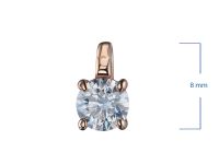 Классическая подвеска из красного золота с бриллиантом э0201пд04202858