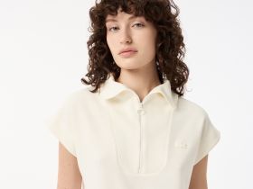 Женская толстовка Lacoste с высоким воротом на молнии без рукавов