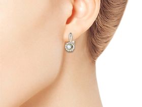 Серьги из желтого золота с бриллиантами э0301сг02163200