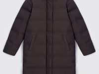 Пуховое стеганое пальто с капюшоном