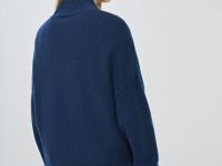 Свитер из мягкой пряжи с шерстью, Синий