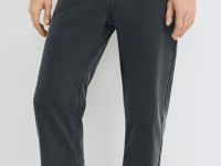 Утеплённые прямые джинсы, Серый