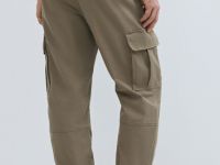 Джоггеры из твила с карго-карманами, Бежевый